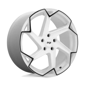 Niche – M257 FLASH – White – 20″x10.5″ 27mm – All weather Wheels – M2572005F8+27